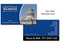Business Card Design for Capitol Pressure Washing