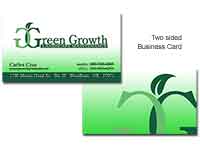 Business Card Design for Green Growth