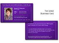 Business Card Design for Karen Frascone Insurance